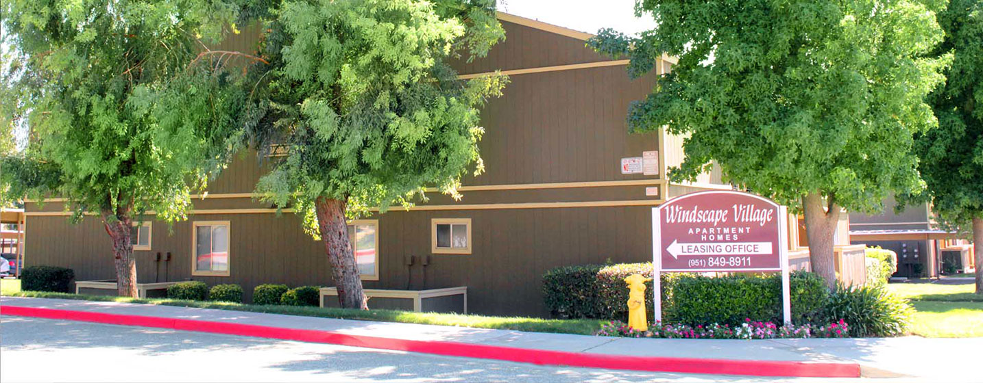 This image shows the exterior of one of the Windscape Village units